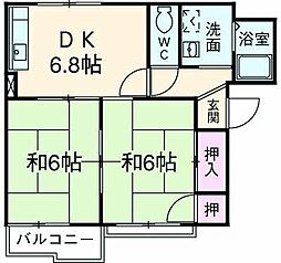 間取図画像 2DK