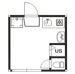 シエスタヒルズ 2階ワンルームの間取り