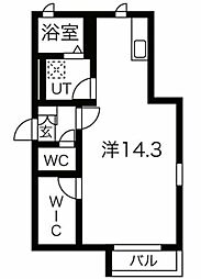 キアラ 1階ワンルームの間取り