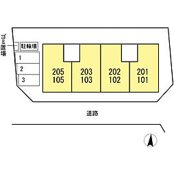 アネックス山王 2階2LDKの間取り