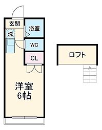 KAISER　HOUSE 1階1Kの間取り