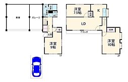 織茂貸家 1階3LDKの間取り