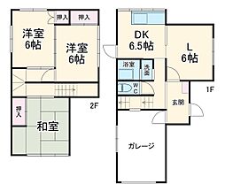 千町戸建 1階3LDKの間取り