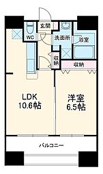 グランドール浦和岸町 1LDKの間取図画像