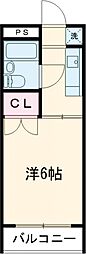センチュリーユー 3階1Kの間取り