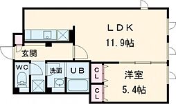 Ｌａｐｕｌｅ　明大前 3階1LDKの間取り