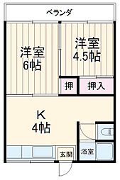 間取図画像 2K