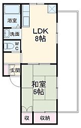伊豆箱根鉄道駿豆線 伊豆長岡駅 徒歩16分の賃貸アパート 3階1LDKの間取り