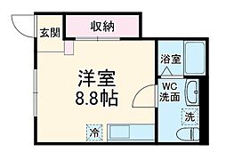 JR南武線 矢野口駅 徒歩14分の賃貸アパート 1階ワンルームの間取り