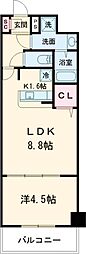 アルファコート常盤台3 1LDKの間取図画像