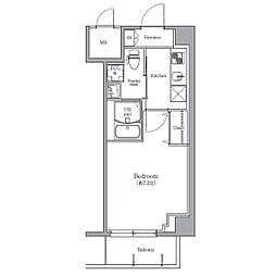 エルプレイス千里中央 3階1Kの間取り