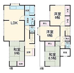 田中荒生Ｋ邸貸家 1階4LDKの間取り