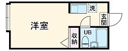 JR京浜東北・根岸線 北浦和駅 徒歩20分の賃貸アパート 1階ワンルームの間取り
