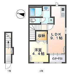 ＭａｉｓｏｎＴａｋａｈａｓｈｉ（メゾンタカハシ） 2階1LDKの間取り