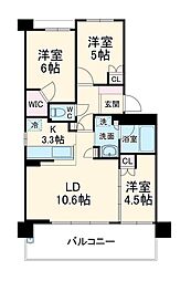 パークアクシス大船 3LDKの間取図画像