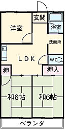 名古屋市営東山線 一社駅 徒歩29分の賃貸マンション 3階3LDKの間取り