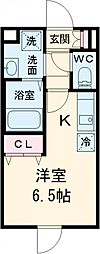 京王井の頭線 久我山駅 徒歩6分の賃貸マンション 4階ワンルームの間取り