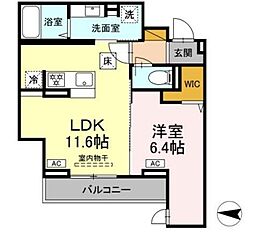 D-SOLACE幕張本郷1丁目 2階1LDKの間取り