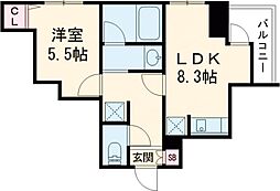 GRANPASEO　西日暮里 8階1LDKの間取り