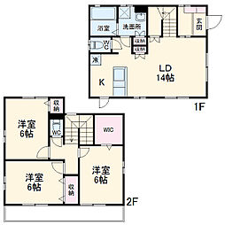 JR東海道本線 野田新町駅 徒歩19分の賃貸一戸建て 1階3LDKの間取り