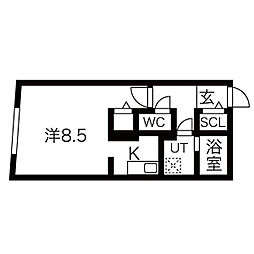 Ｇ　ＶＩＶＲＥ　岡崎駅前 1階1Kの間取り