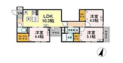 セレスティア西瑞江 3階3LDKの間取り