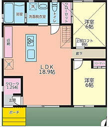 ツイン 1階2LDKの間取り