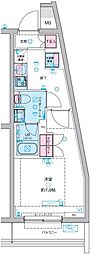 GENOVIA西川口 3階1Kの間取り