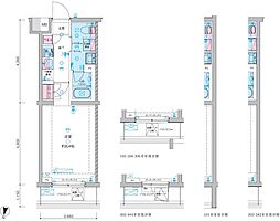 GENOVIA西川口 1階1Kの間取り