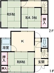 館林市成島戸建 1階3DKの間取り