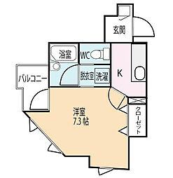 小田急小田原線 相模大野駅 徒歩1分の賃貸マンション 3階1Kの間取り