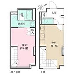 JR京浜東北・根岸線 大井町駅 徒歩7分の賃貸マンション 2階1DKの間取り