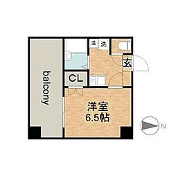 JR東海道本線 尾頭橋駅 徒歩5分の賃貸マンション 8階1Kの間取り