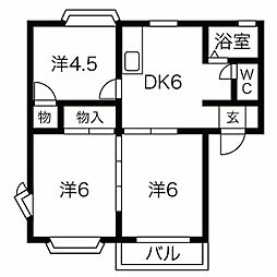 間取図画像 3DK