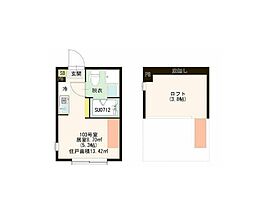 ハーモニーテラス北小岩ＸＸ 2階ワンルームの間取り