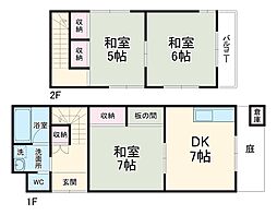 松戸市古ヶ崎2丁目戸建 1階3DKの間取り