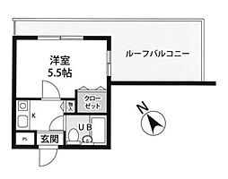 クリオ日ノ出町壱番館 501 5階1Kの間取り