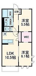 間取図画像 2LDK