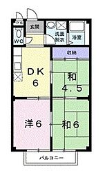 名鉄常滑線 新日鉄前駅 徒歩16分の賃貸アパート 1階3DKの間取り