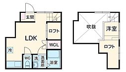 ラフェスタ志賀本通 1階1LDKの間取り
