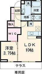サンセール 1LDKの間取図画像