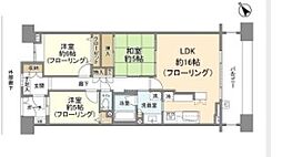 幕張ガーデンフォート 10階3LDKの間取り