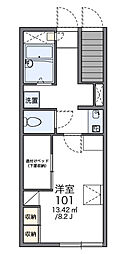 レオパレスラピュタ 1Kの間取図画像