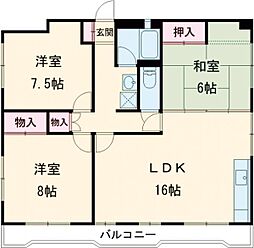 トスカネリア 6階3LDKの間取り