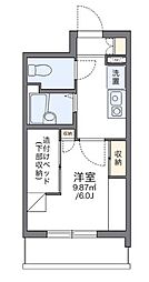 レオパレス宇田川町マンション 2階1Kの間取り