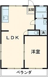 ともえビル 2階1LDKの間取り