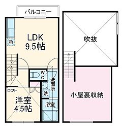 Ａｕｒｏｒａ 2階1LDKの間取り