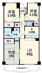 横浜市営地下鉄ブルーライン 仲町台駅 徒歩18分の賃貸マンション 1階3LDKの間取り