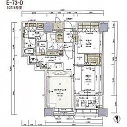 白金ザ・スカイ 37階2LDKの間取り