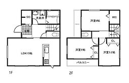 野崎三丁目戸建 1階3LDKの間取り